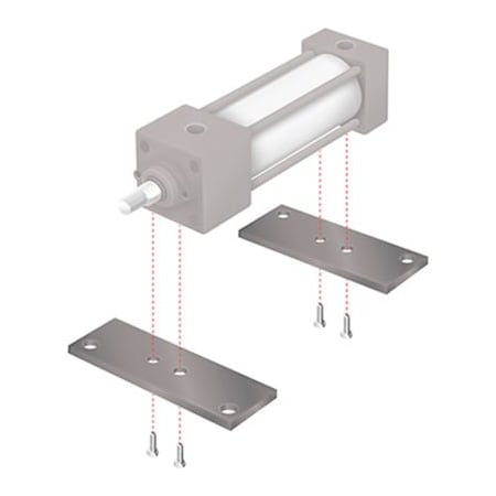 Alpha Technologies Aignep USA Base Bar Mount Kit 2 -1/2" Bore NFPA Cylinder BB250